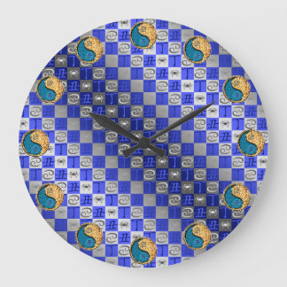 Krebs & Feuer Ochse Große Wanduhr