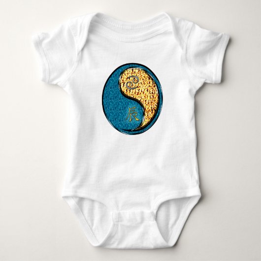 Krebs & Feuerdrache Baby Strampler (Vorderseite)