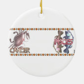 Krebs-Fisch-Tierkreisastrologiefreundschaft Keramikornament (Hinten)