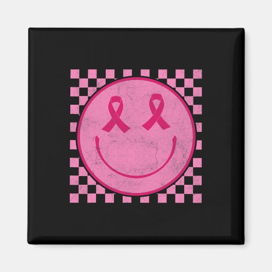 Krebs für Frauen Brustkrebs Button Magnet (Vorne)