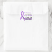 Krebs für jeden....ich trage stolz Lavendel 1 Runder Aufkleber (Tasche)