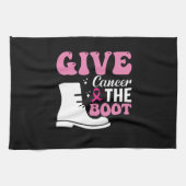 Krebs geben, das Brustkrebs-Bewusstsein beim Stief Geschirrtuch (Horizontal)