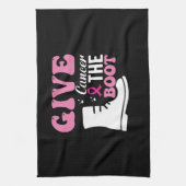 Krebs geben, das Brustkrebs-Bewusstsein beim Stief Geschirrtuch (Vertikal)