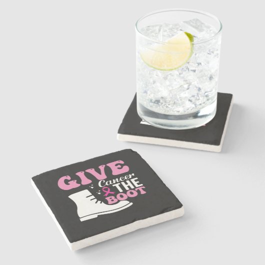 Krebs geben, das Brustkrebs-Bewusstsein beim Stief Steinuntersetzer (Seitenansicht)