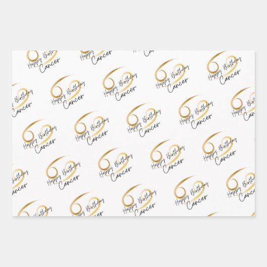 Krebs Geburtstag Geschenkpapier Set (Vorderseite)