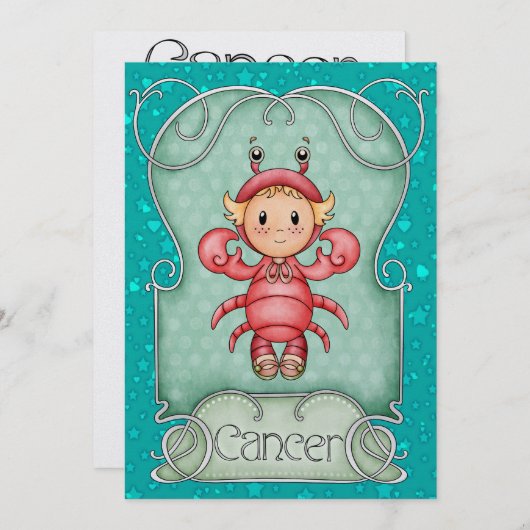 Krebs Geburtstag - SRF Einladung (Vorne/Hinten)