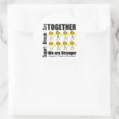 Krebs - Gemeinsam sind wir stärker Runder Aufkleber (Tasche)