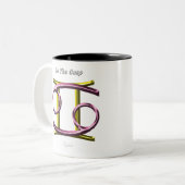 Krebs Gemini auf der Cusp Astrologie Zodiac-Zeiche Zweifarbige Tasse (Vorderseite Links)