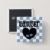Krebs-Gothic-Ästhetik-Karuomuster-Kirschen-Design Button (Vorne & Hinten)