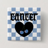 Krebs-Gothic-Ästhetik-Karuomuster-Kirschen-Design Button (Vorderseite)