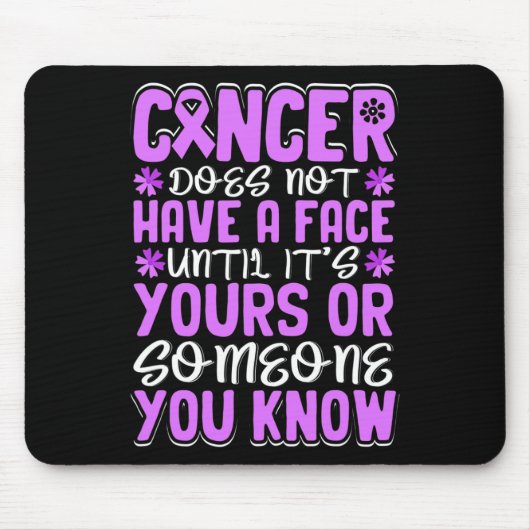 Krebs hat bis heute kein Gesicht... - World Canc Mousepad (Vorne)