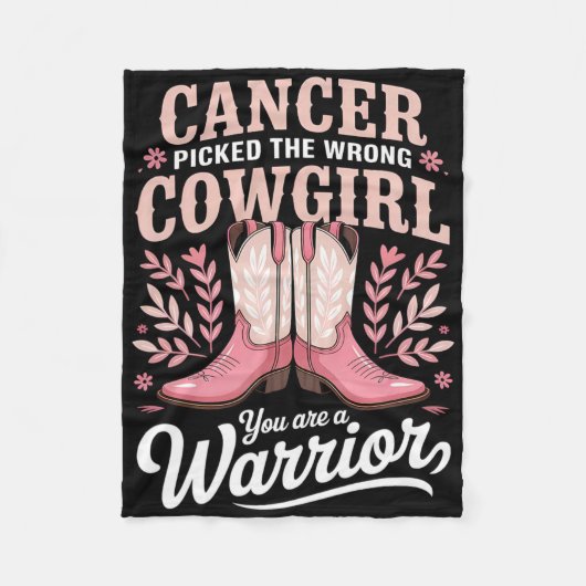 Krebs hat das falsche Cowgirl gewählt, das Sie ein Fleecedecke (Vorderseite)