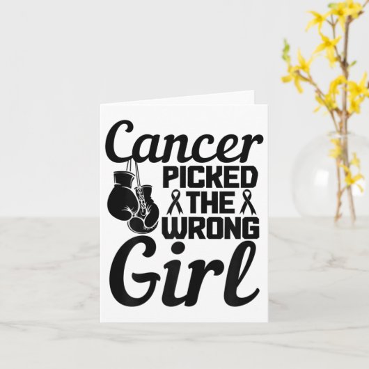 Krebs hat das falsche Girl-Brustkrebs-Bewusstsein Karte (Gelbe Blume)