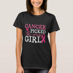 Krebs hat das falsche Girl-Brustkrebs-Bewusstsein T-Shirt