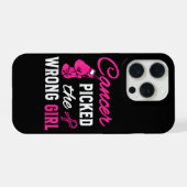 Krebs hat das falsche Mädchen ausgewählt Awareness iPhone Hülle (Rückseite (Horizontal))