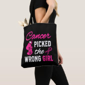 Krebs hat das falsche Mädchen ausgewählt Awareness Tasche (Von Nahem)