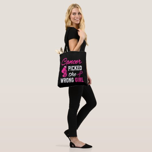 Krebs hat das falsche Mädchen ausgewählt Awareness Tasche (Am Model)