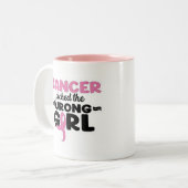 Krebs hat die falsche Girl-Tasse gefunden Zweifarbige Tasse (Vorderseite Links)