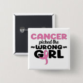 Krebs hat die falsche Girl-Taste gewählt Button (Vorne & Hinten)