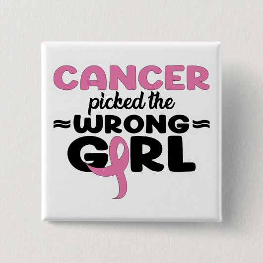 Krebs hat die falsche Girl-Taste gewählt Button (Vorderseite)