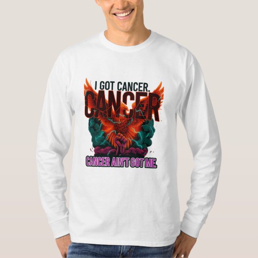 "Krebs hat mich nicht" Phoenix Strength Tee (Vorderseite)