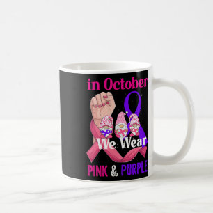 Krebs Häusliche Gewalt Aufklärungsaktion Pink Lila Kaffeetasse