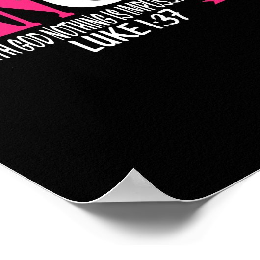 Krebs heilen mit Gott ist nichts unmöglich (4) Poster (Ecke)