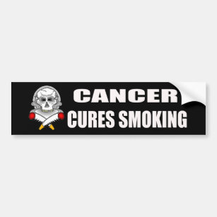 Krebs-Heilungen, die Autoaufkleber rauchen