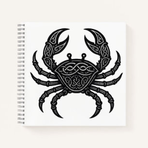 Krebs — Heimgesuchte Tinte Zodiak-Krebs Notizblock