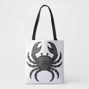 Krebs — Heimgesuchte Tinte Zodiak-Krebs Tasche