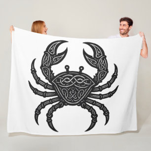 Krebs — Heimgesuchter Tintensternzeichen-Krebs Fleecedecke