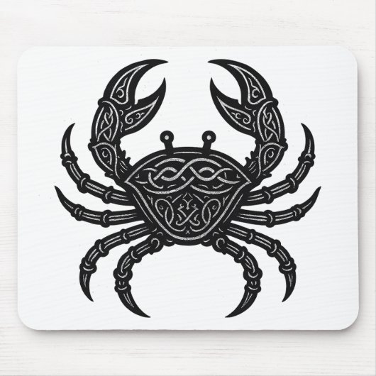 Krebs — Heimgesuchter Tintensternzeichen-Krebs Mousepad (Vorne)