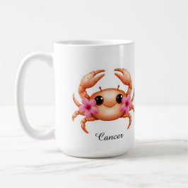 Krebs Himmelssternzeichen-Tasse - Rosa Krabbenkuns Kaffeetasse