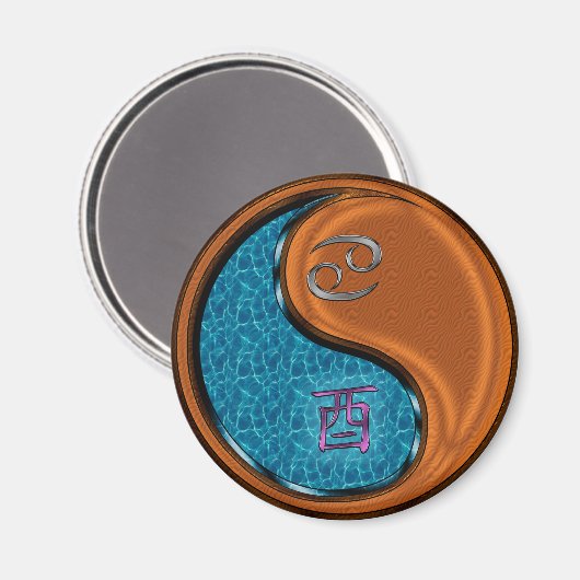 Krebs & Holz Hahn Magnet (Vorderseite/Rückseite)