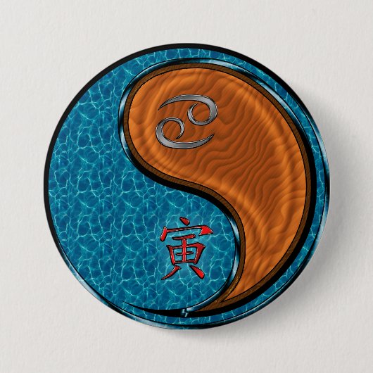 Krebs & Holz Tiger Button (Vorderseite)