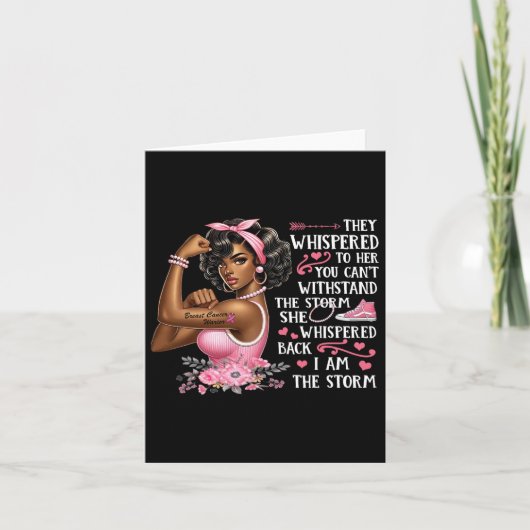 Krebs Ich bin die schwarzen Sturmfrauen, die wir r Karte (Vorderseite)