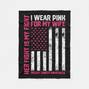 Krebs Ihr Kampf ist mein Kampf Ich trage Pink Ehef Fleecedecke