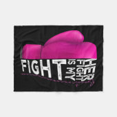 Krebs Ihr Kampf ist mein Kampf rosa Boxhandschuh Fleecedecke (Vorderseite (Horizontal))