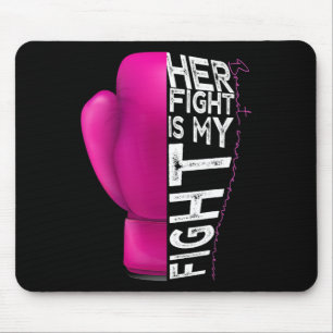 Krebs Ihr Kampf ist mein Kampf rosa Boxhandschuh Mousepad
