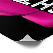 Krebs Ihr Kampf ist mein Kampf rosa Boxhandschuh Poster (Ecke)