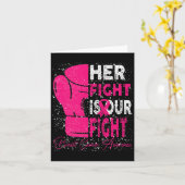 Krebs Ihr Kampf ist unser Kampf gegen Brustkrebs A Karte (Gelbe Blume)