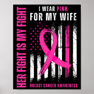 Krebs Ihre Kämpfe ist meine Kämpfe tragen rosa Unt Poster