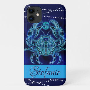 Krebs im dunkelblauen Fall - iPhone Case