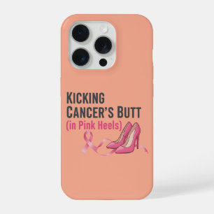 Krebs im Griff mit rosa High Heels Sassy Überleben iPhone 15 Pro Hülle