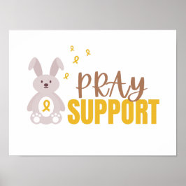 Krebs im Kindesalter. Beten. Unterstützung. Poster
