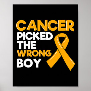 Krebs im Kindesalter Boy Ribbon Tumor Kinderarzt C Poster