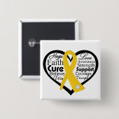 Krebs im Kindesalter Button (Vorne & Hinten)