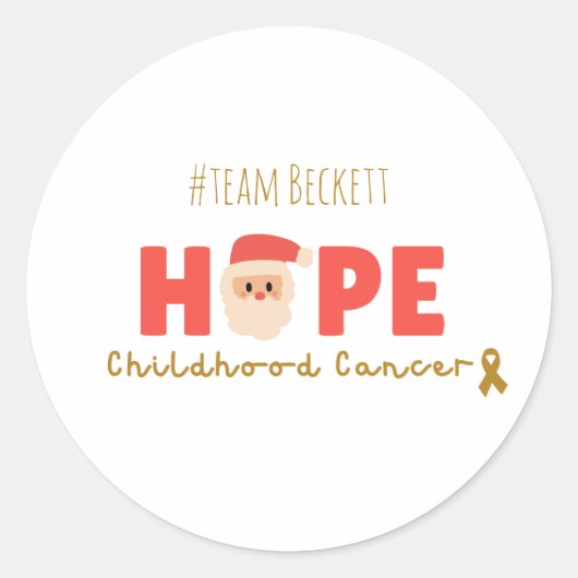 Krebs im Kindesalter Custom Christmas hope Sticker (Vorderseite)