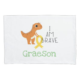 Krebs im Kindesalter Custom Ich bin tapfer Dino Pi Kissenbezug