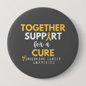 Krebs im Kindesalter. Gemeinsam. Unterstützung. He Button (Vorderseite)
